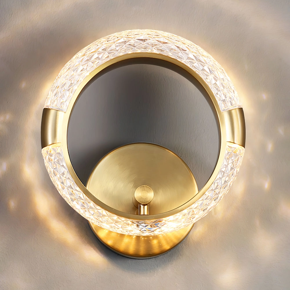 Crystal LED Round Wall Lamp