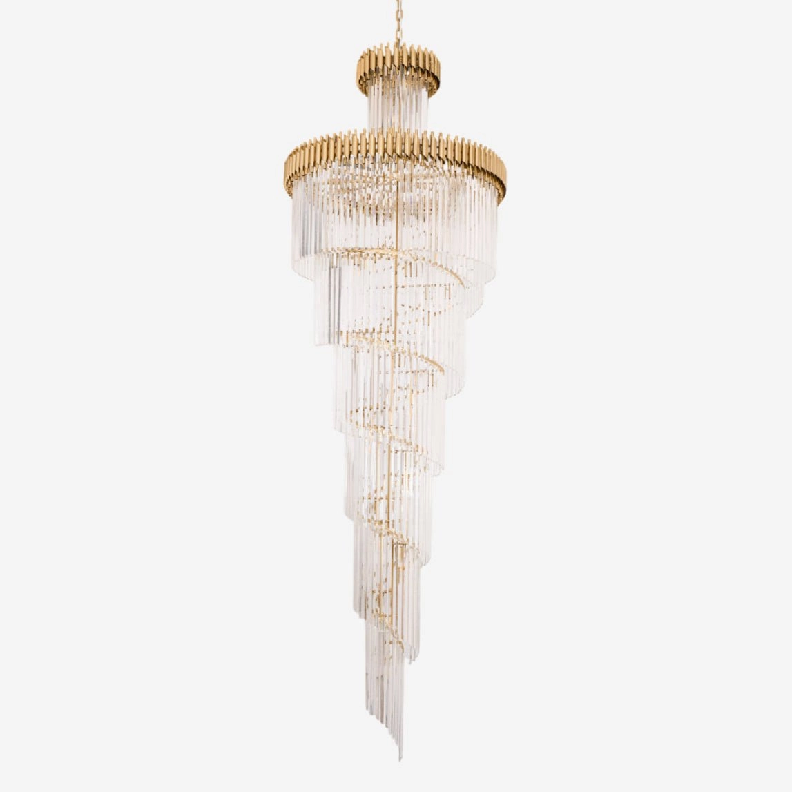 Crystal Spiral Chandelier minimalist reading light