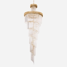 Crystal Spiral Chandelier minimalist reading light