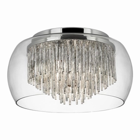 Curva 4 Light Bathroom Ceiling Flush Glass Shade ambient ceiling fixture