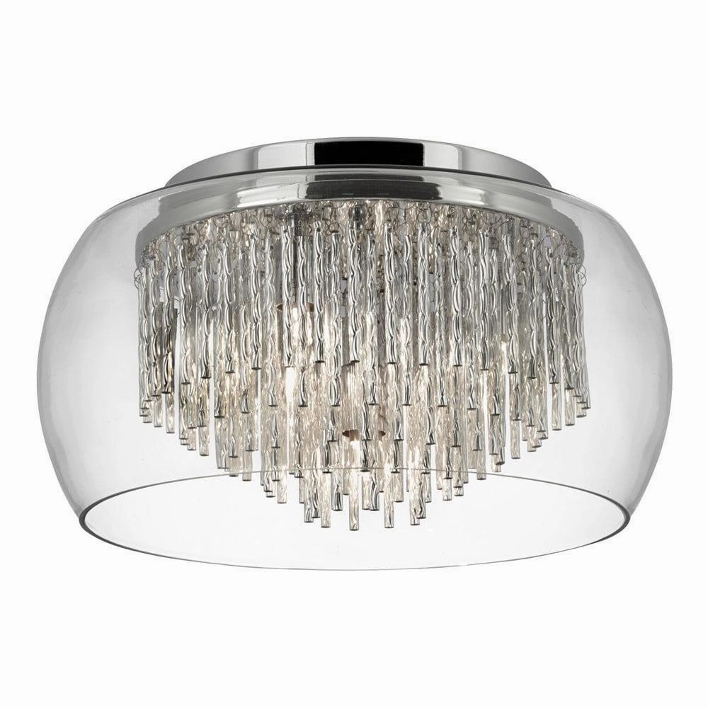 Curva 4 Light Bathroom Ceiling Flush Glass Shade ambient ceiling fixture