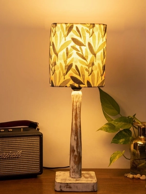 Curve Distress white Lamp with Yellow Leaves shade decorative ceiling fixture