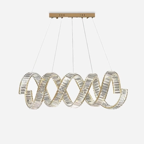 Curved LED Chandelier minimalist reading light