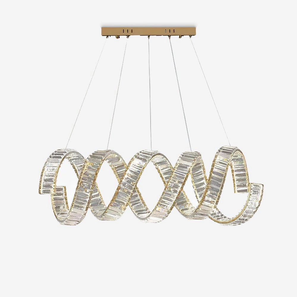 Curved LED Chandelier minimalist reading light