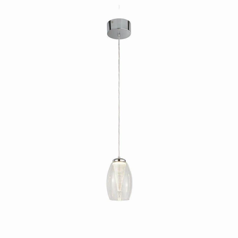 Cyclone 1 Light Pendant - Clear Glass Shade Searchlight ambient ceiling fixture