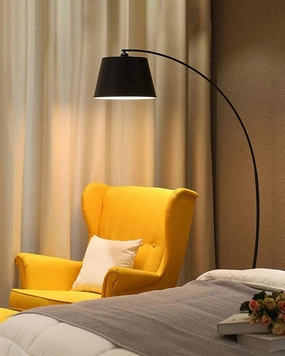 Decorative Black Metal Curved Design Floor Lamp For Home Decor Living Room Decoration creative lampshade design