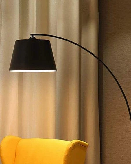 Decorative Black Metal Curved Design Floor Lamp For Home Decor Living Room Decoration