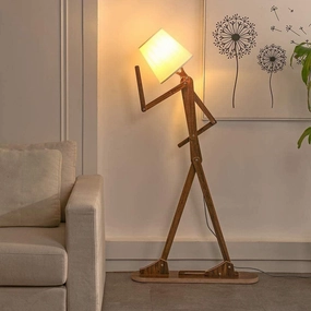 Decorative Floor and Swing Arm Floor Lamp, Wooden Reading Lights for Kids, Bedroom, Living Room, Home, Office, Farmhouse, LED Bulb Included decorative ceiling fixture