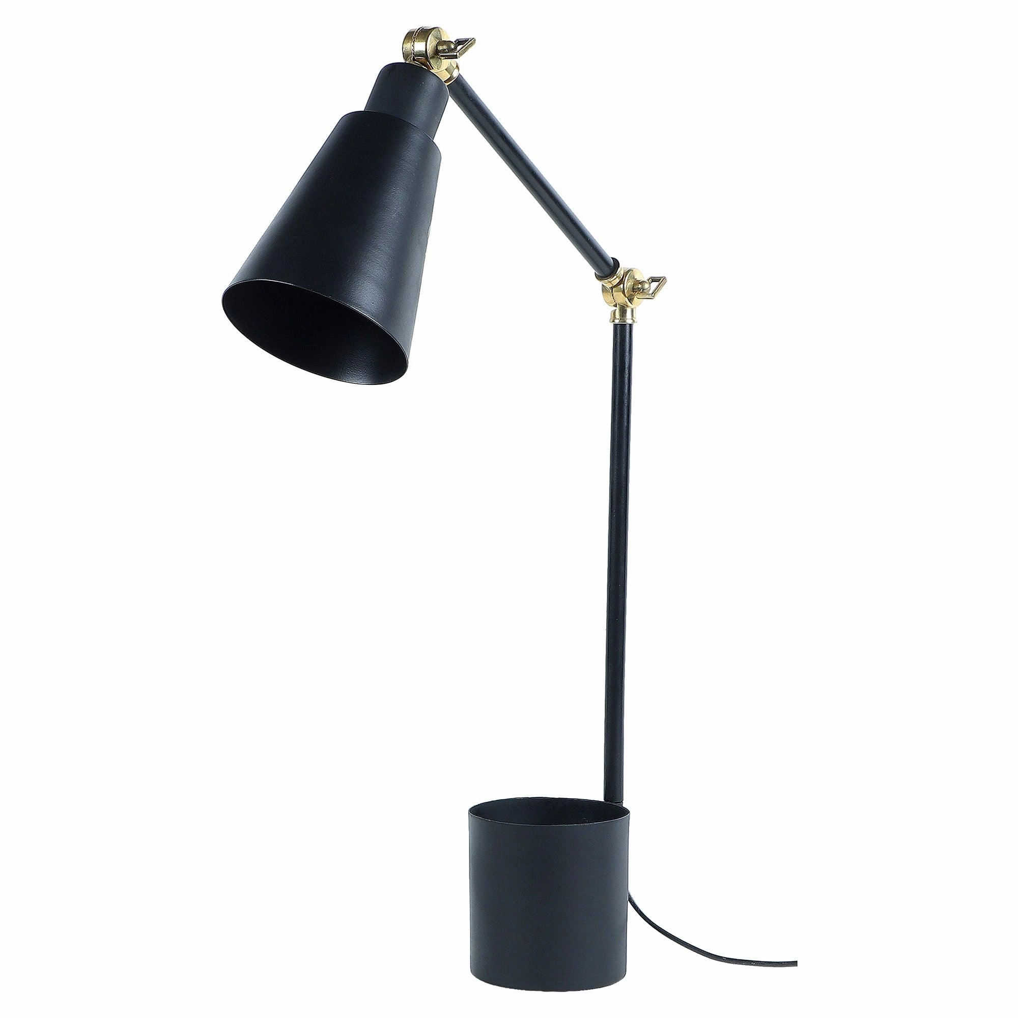 Designer Black Study Lamp With Metal Base By SS Lightings