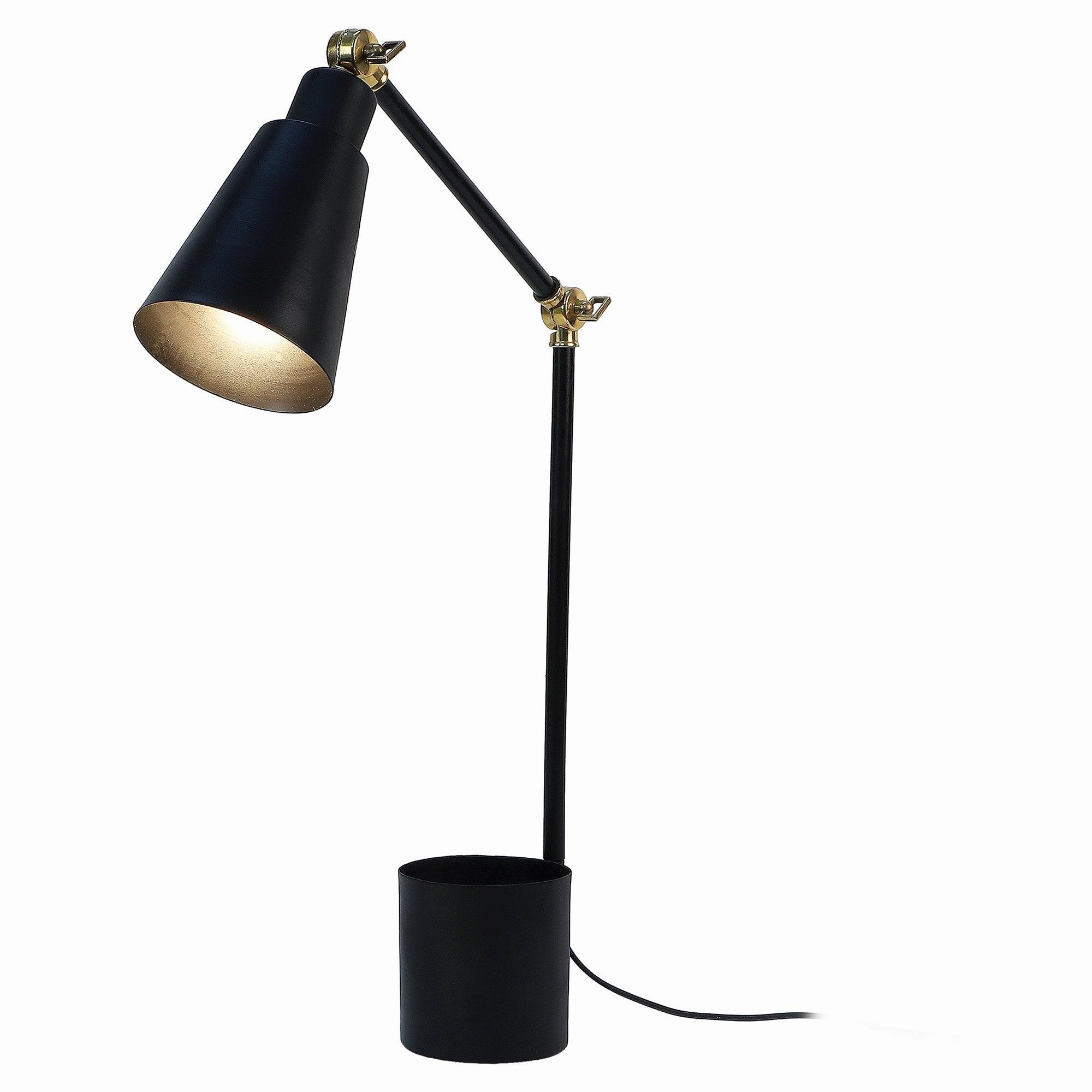 Designer Black Study Lamp With Metal Base By SS Lightings