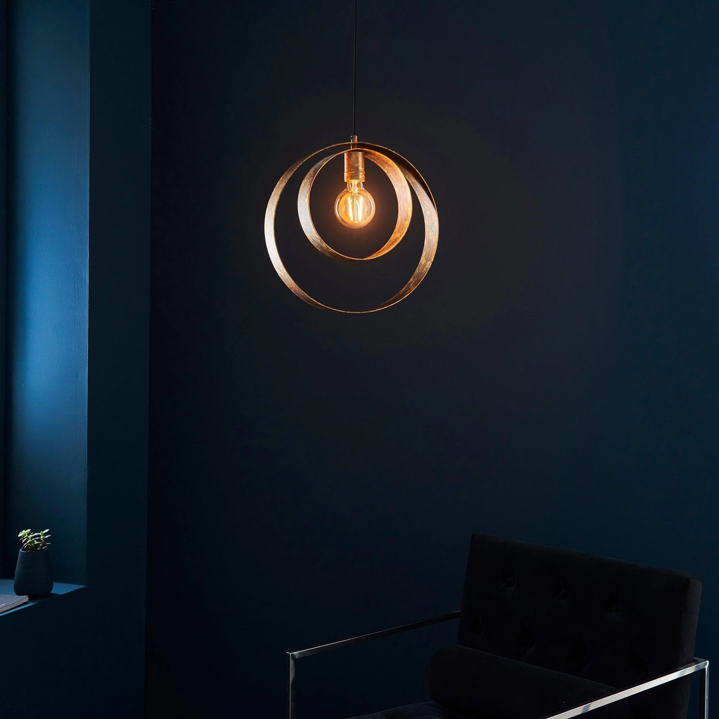 Devon Gold Patina & Bronze Ceiling Pendant Light