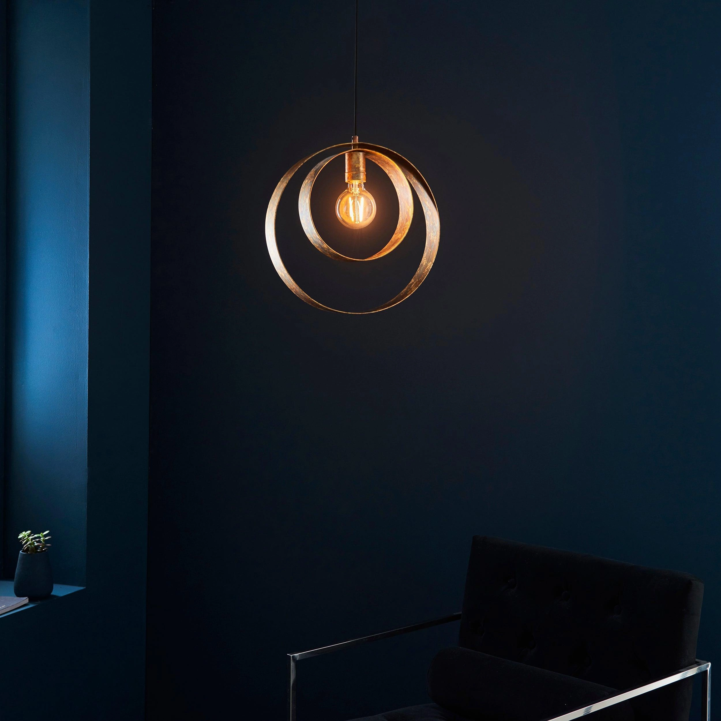 Devon Gold Patina & Bronze Ceiling Pendant Light