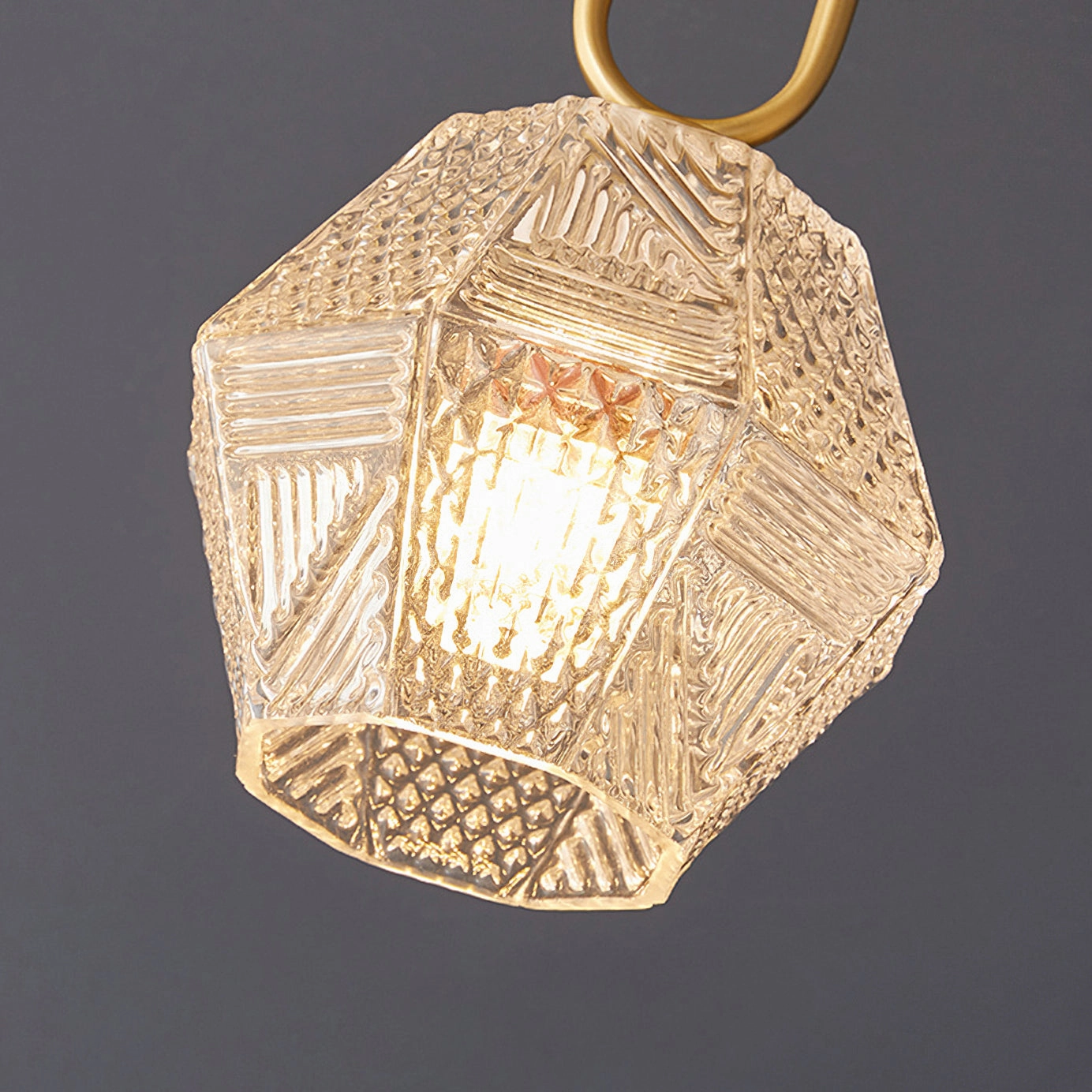 Diamond Cut Art Deco Ceiling Light
