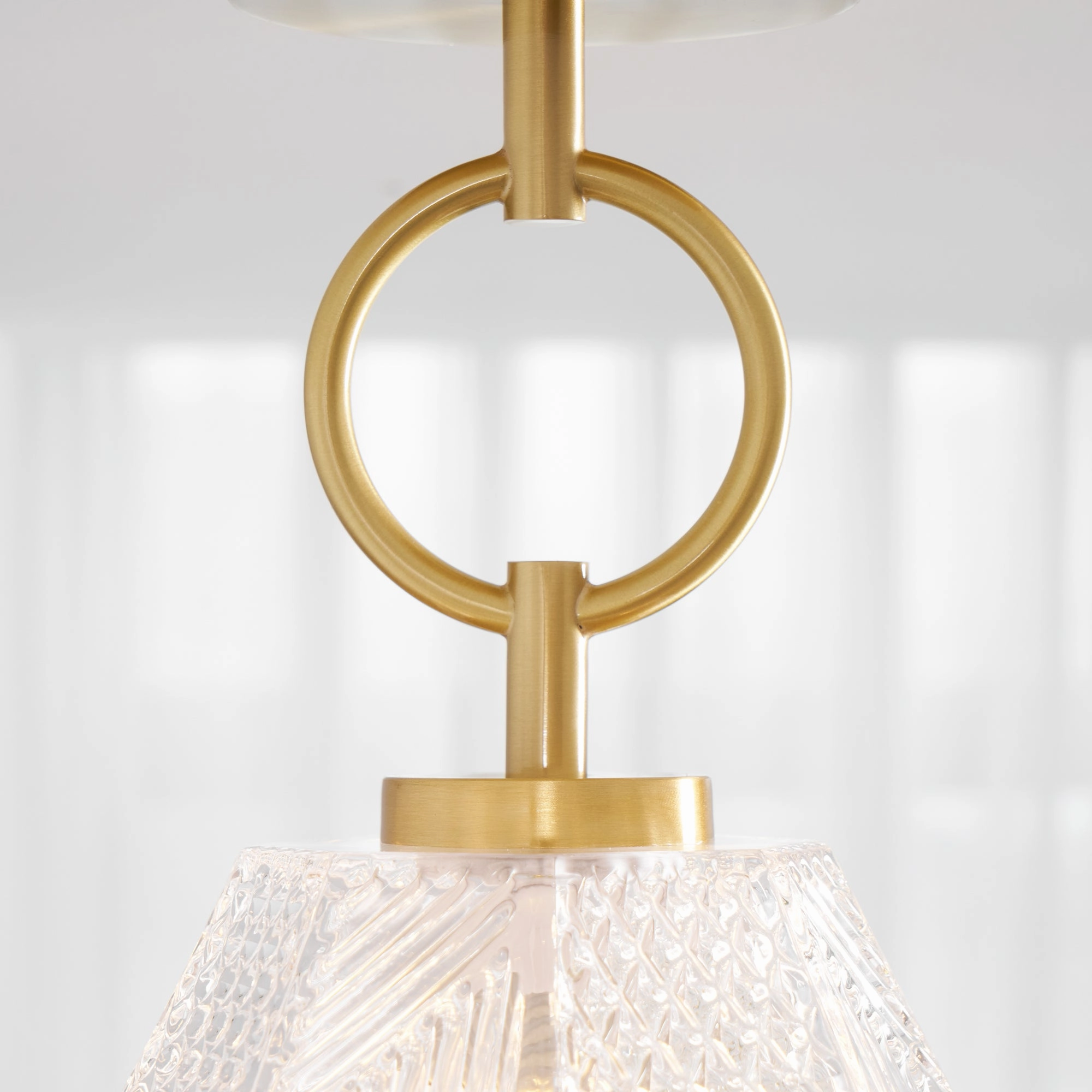 Diamond Cut Art Deco Ceiling Light
