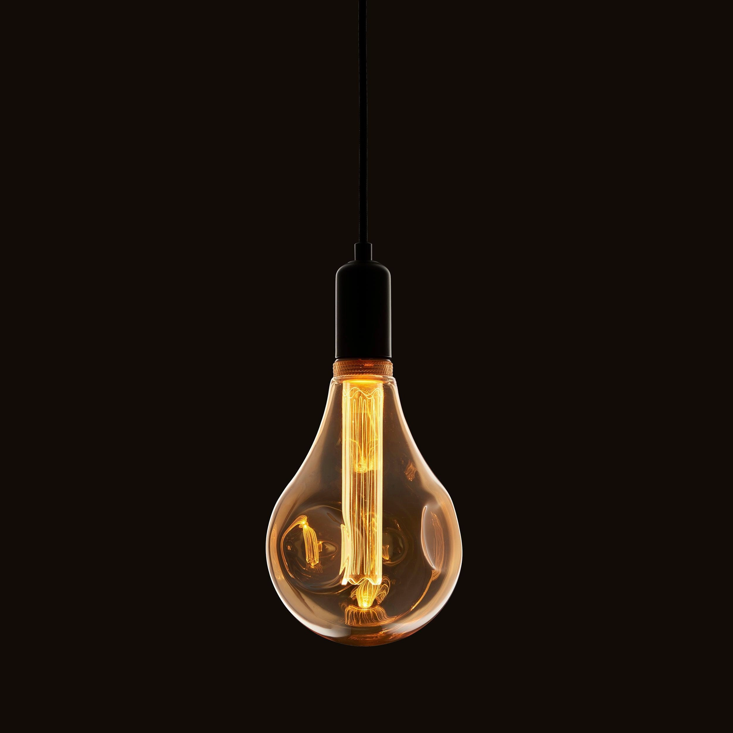 Dimple E27 Amber Globe 2.5w Decorative LED Light Bulb - 148mm