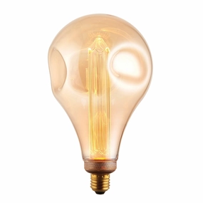 Dimple E27 Amber Globe 2.5w Decorative LED Light Bulb - 148mm contemporary ceiling fixture