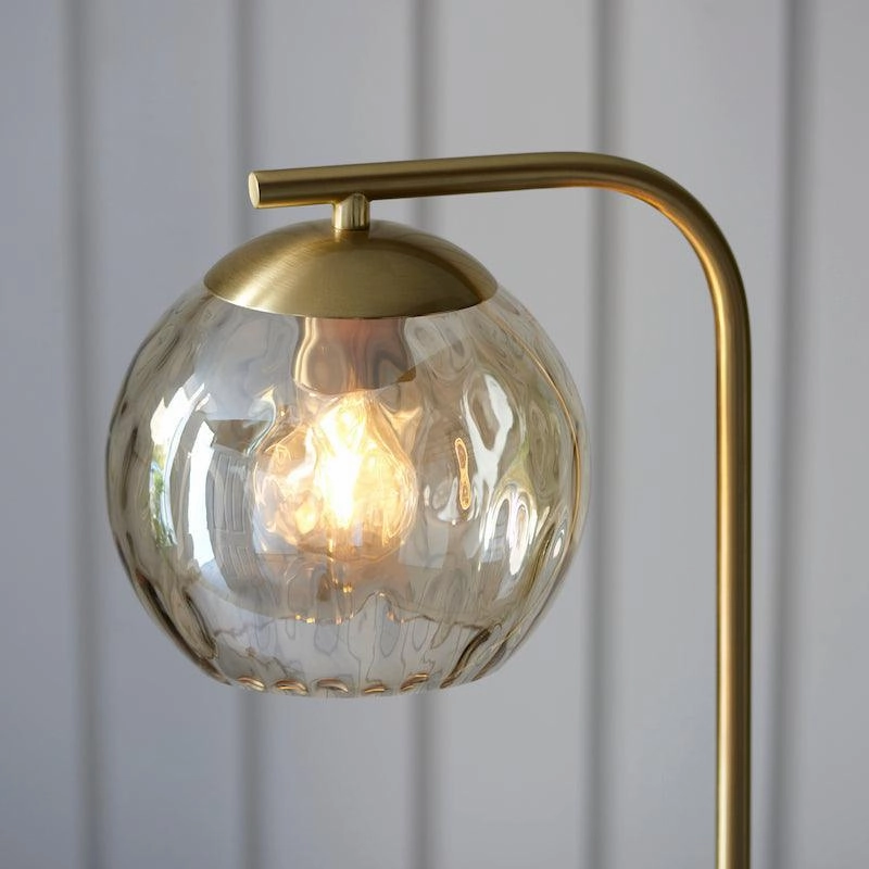 Dimple Modern Brass Floor Lamp - Open Box