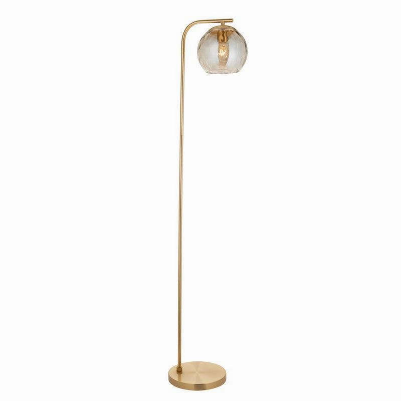 Dimple Modern Brass Floor Lamp - Open Box