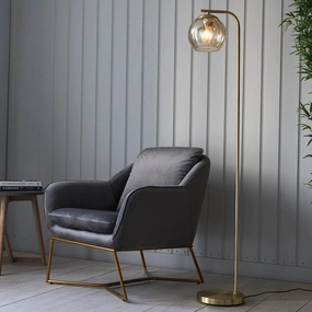 Dimple Modern Brass Floor Lamp - Open Box creative lampshade design