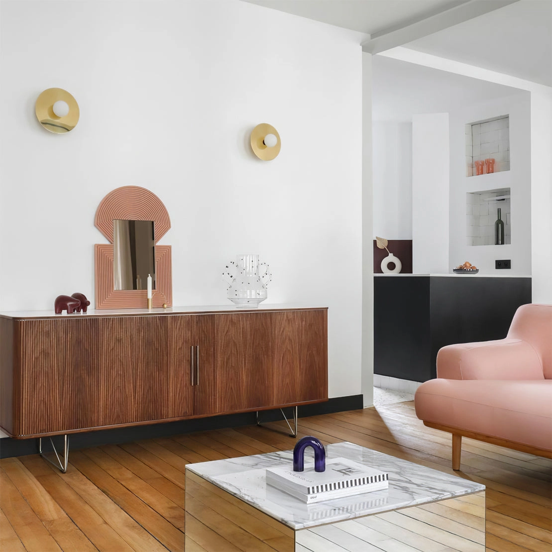 Disc And Sphere Wall Lamp