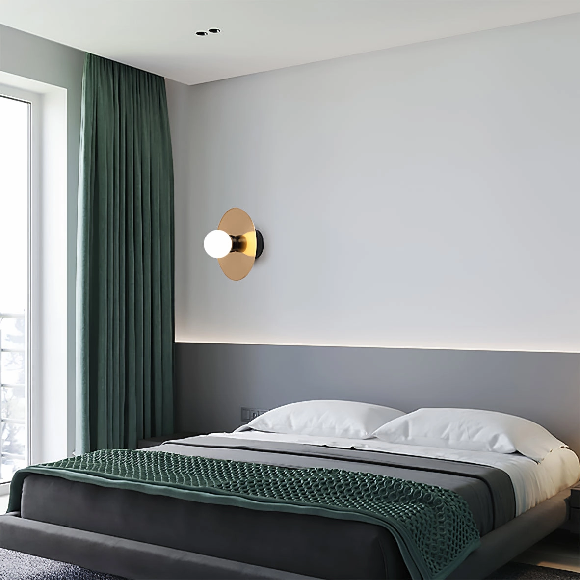 Disc And Sphere Wall Lamp