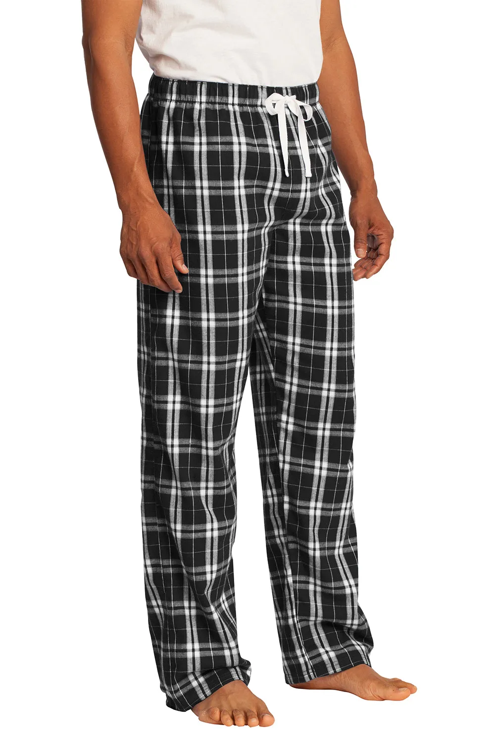 District Mens Flannel Plaid Lounge Pants - Black  Buy new Clothing District