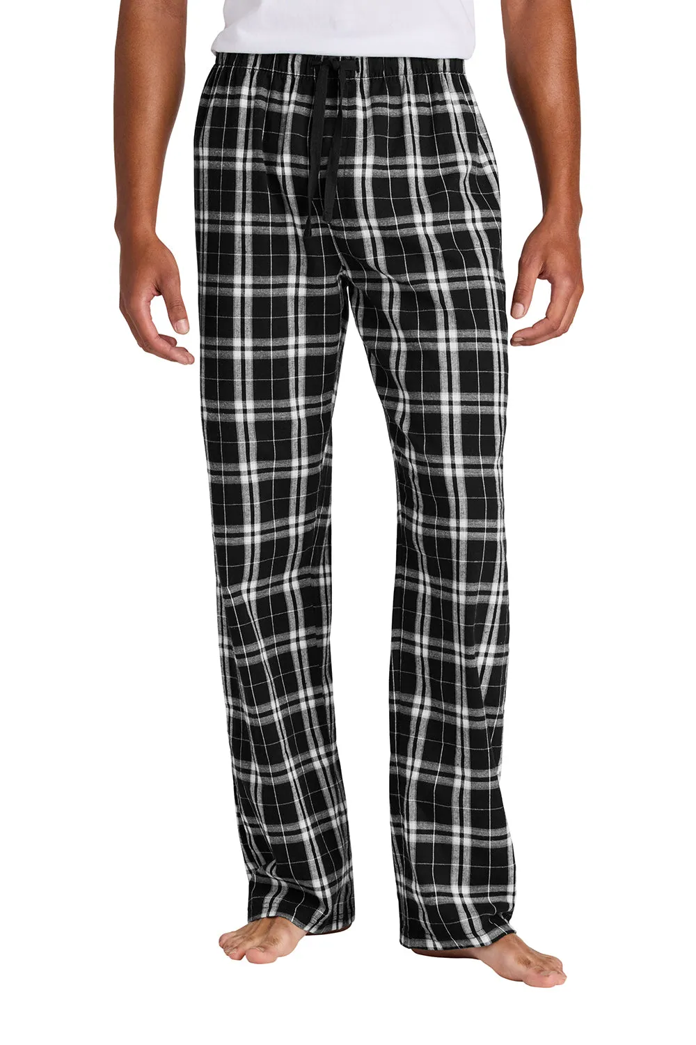 District Mens Flannel Plaid Lounge Pants - Black  Buy new Clothing District