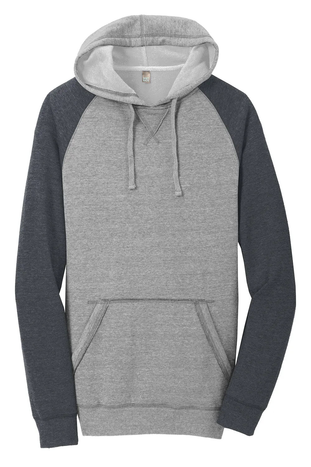District Mens Fleece Hooded Sweatshirt Hoodie w/ Pouch Pocket - Heather Grey/Grey  Buy new Clothing District