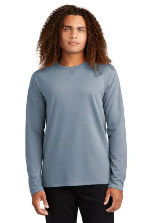 District Mens French Terry Crewneck Sweatshirt - Heather Flint Blue  Buy new Clothing District