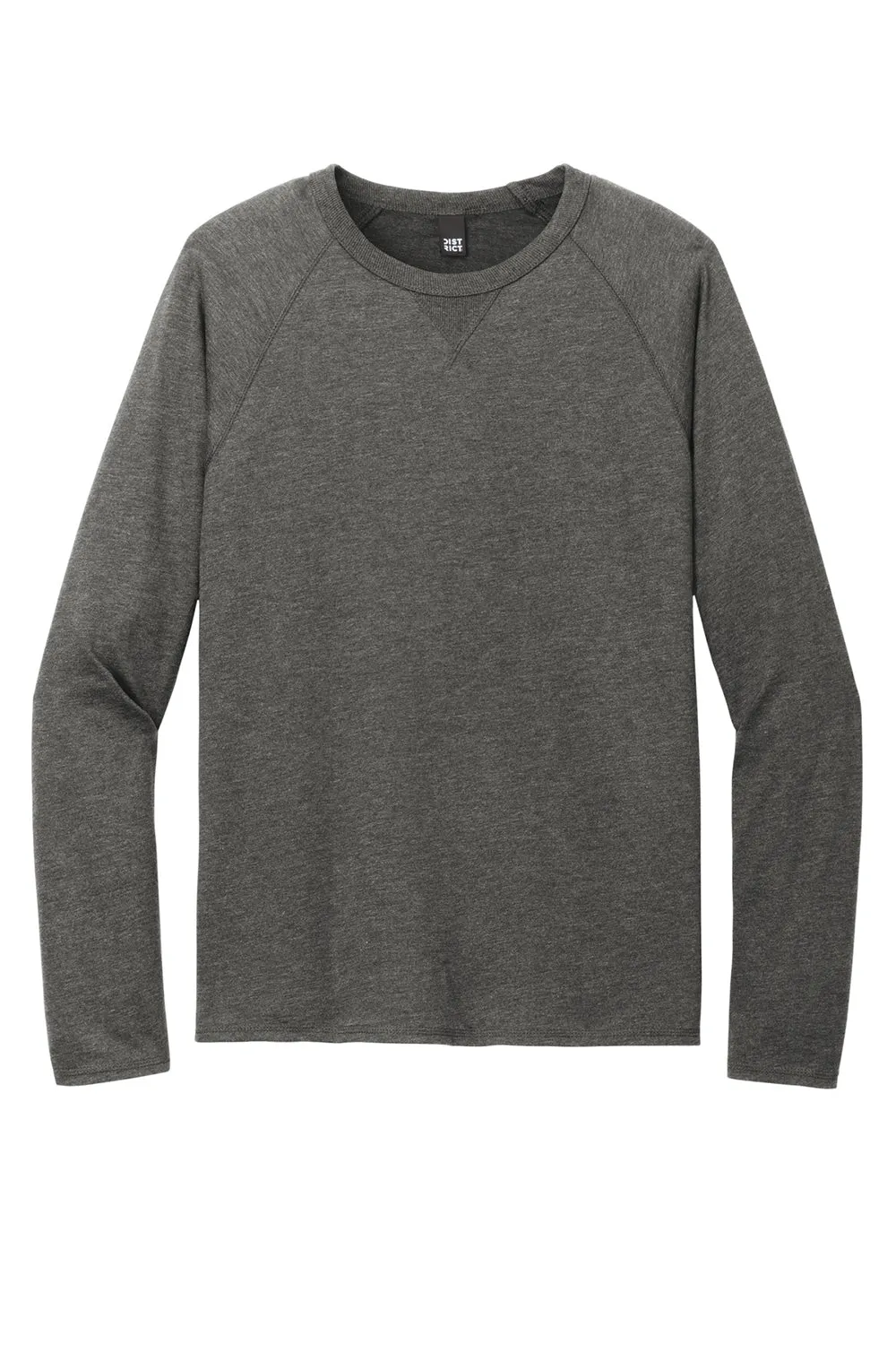 District Mens French Terry Crewneck Sweatshirt - Washed Coal Grey  Buy new Clothing District