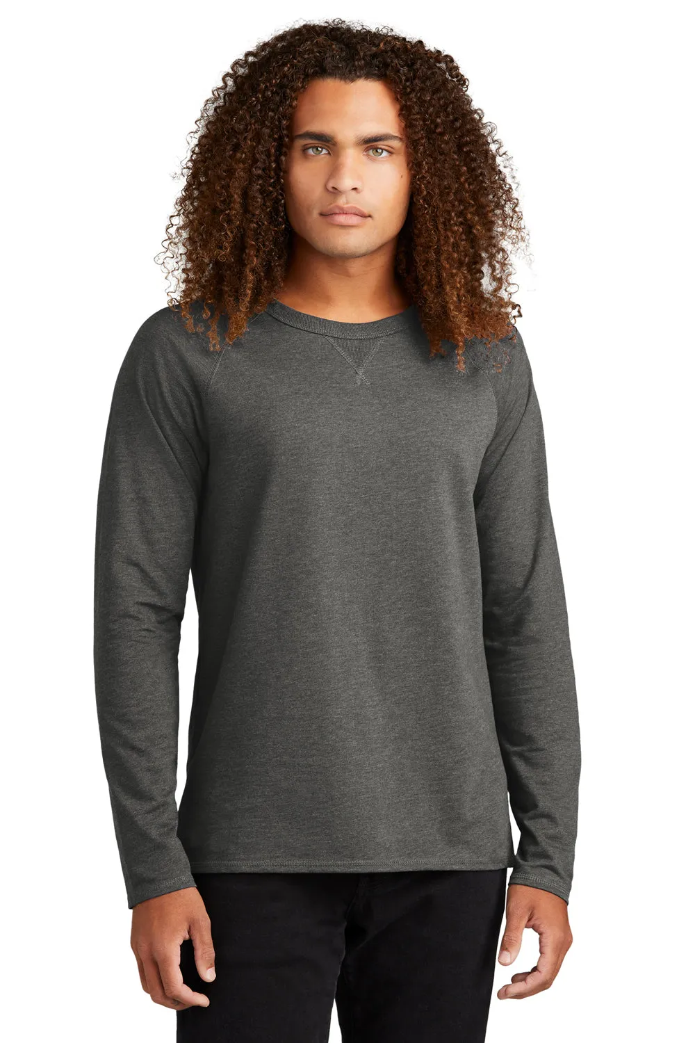 District Mens French Terry Crewneck Sweatshirt - Washed Coal Grey  Buy new Clothing District