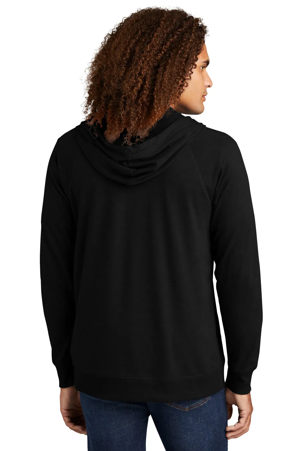 District Mens French Terry Full Zip Hooded Sweatshirt Hoodie w/ Pockets - Black  Buy new Clothing District