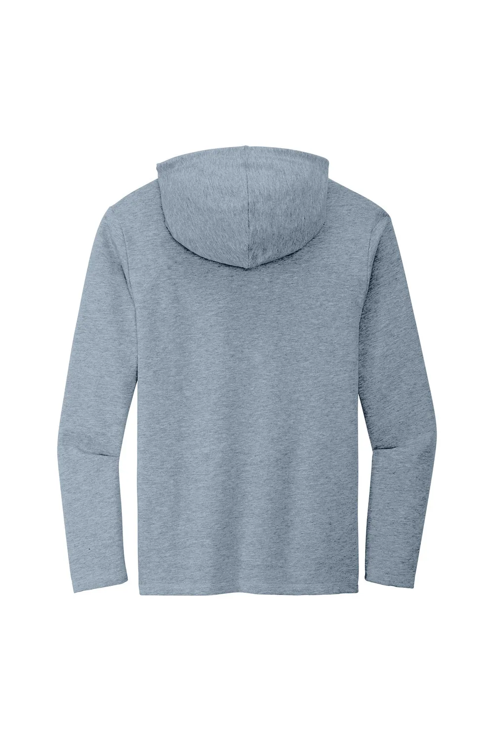 District Mens French Terry Hooded T-Shirt Hoodie - Heather Flint Blue  Buy new Clothing District