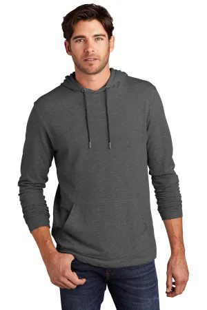 District Mens French Terry Hooded T-Shirt Hoodie - Washed Coal Grey  Buy new Clothing District