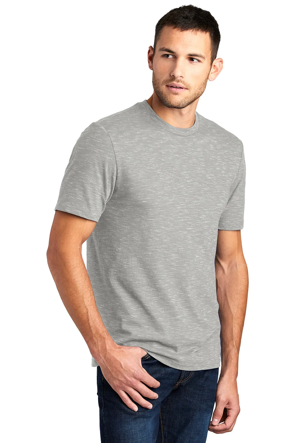 District Mens Medal Short Sleeve Crewneck T-Shirt - Light Grey  Buy new Clothing District