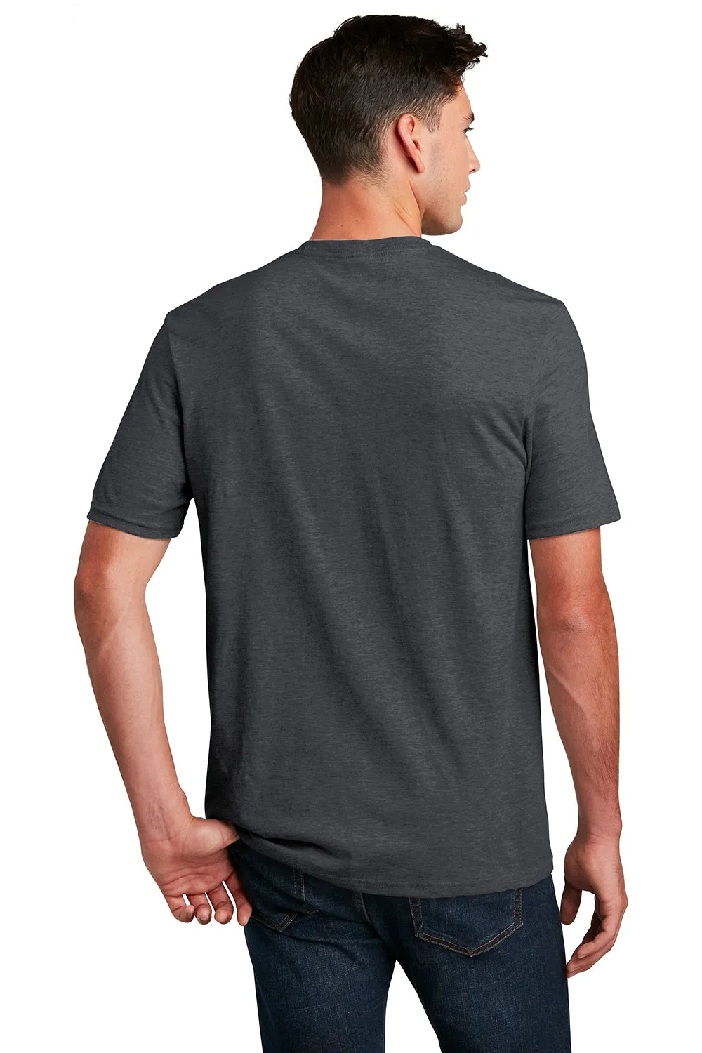 District Mens Perfect Blend Short Sleeve Crewneck T-Shirt - Heather Charcoal Grey  Buy new Clothing District