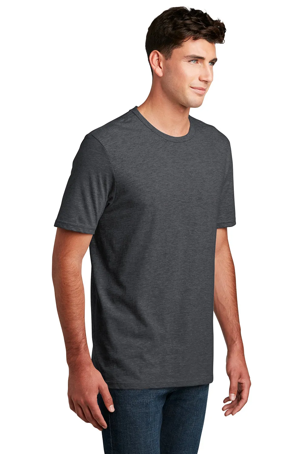 District Mens Perfect Blend Short Sleeve Crewneck T-Shirt - Heather Charcoal Grey  Buy new Clothing District