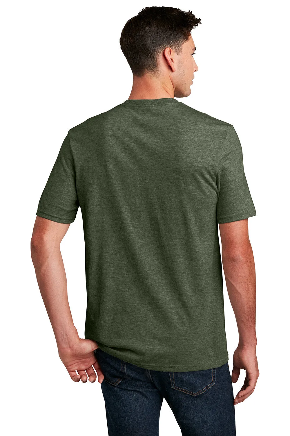 District Mens Perfect Blend Short Sleeve Crewneck T-Shirt - Heather Forest Green  Buy new Clothing District