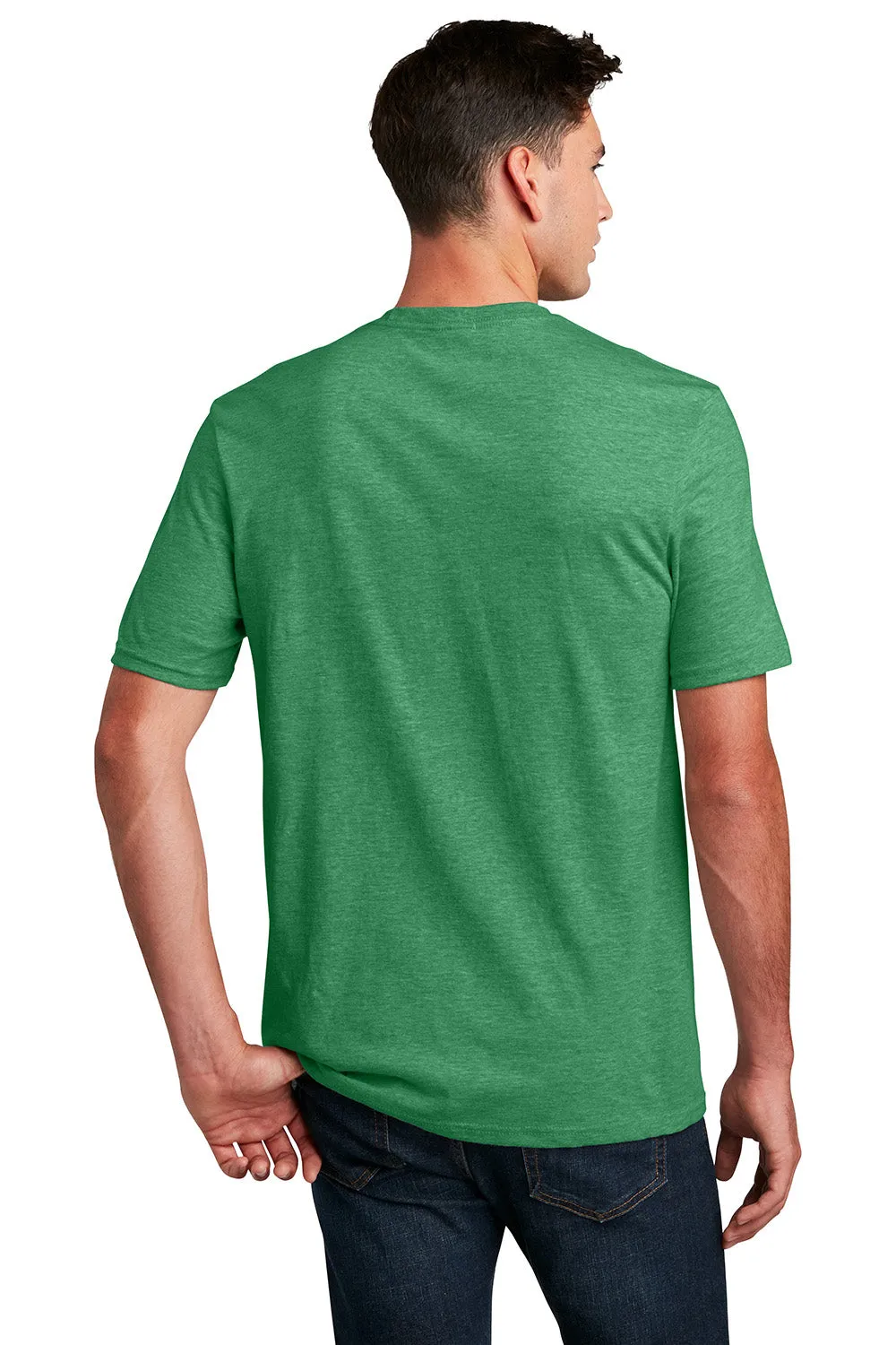 District Mens Perfect Blend Short Sleeve Crewneck T-Shirt - Heather Kelly Green  Buy new Clothing District