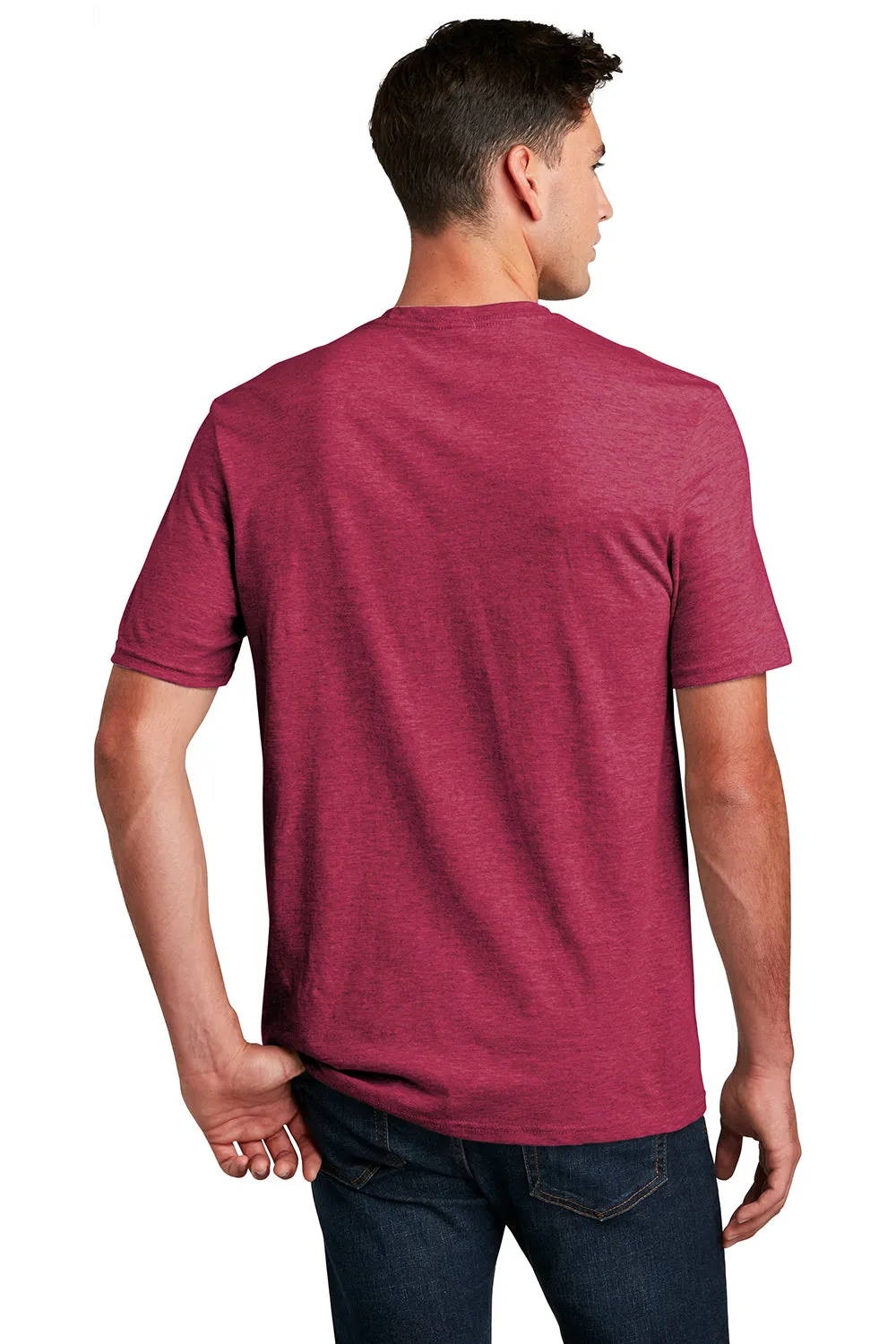 District Mens Perfect Blend Short Sleeve Crewneck T-Shirt - Heather Red  Buy new Clothing District