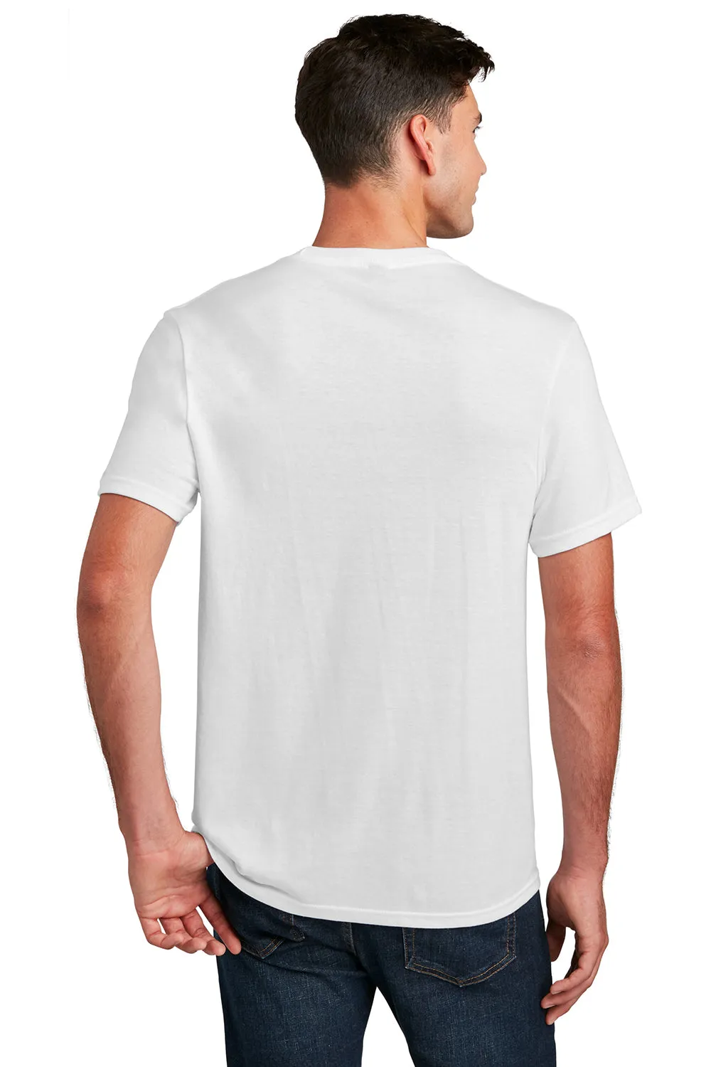 District Mens Perfect Blend Short Sleeve Crewneck T-Shirt - White  Buy new Clothing District