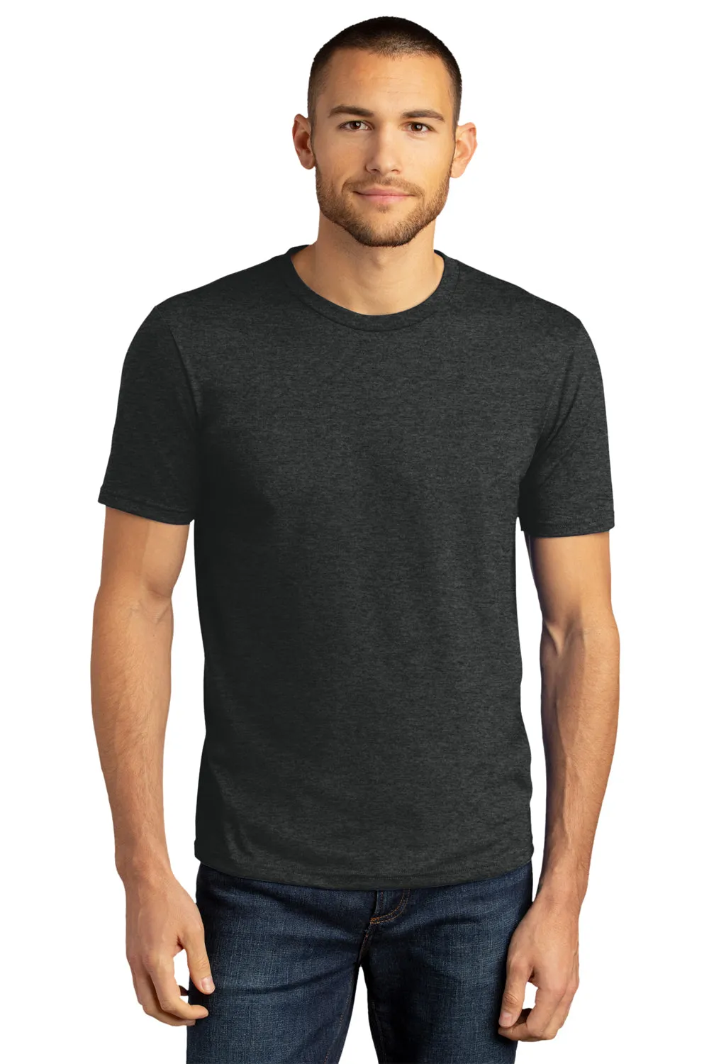 District Mens Perfect DTG Short Sleeve Crewneck T-Shirt - Black Frost  Buy new Clothing District
