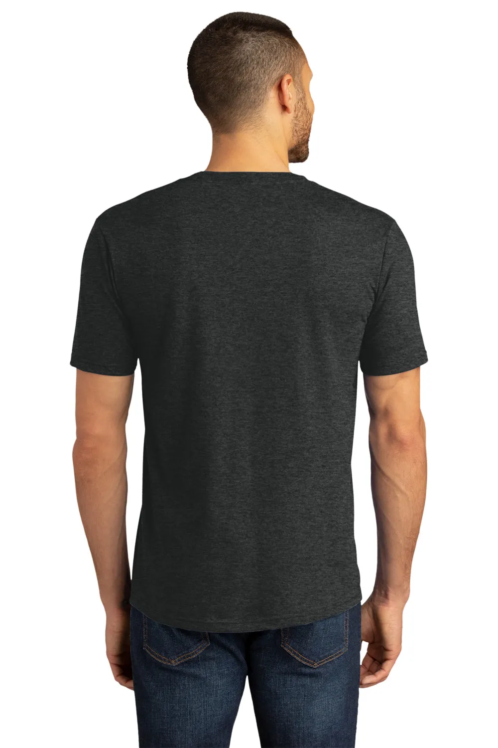 District Mens Perfect DTG Short Sleeve Crewneck T-Shirt - Black Frost  Buy new Clothing District