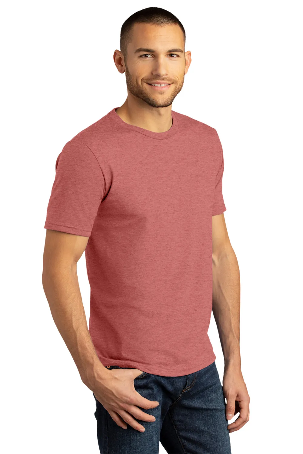 District Mens Perfect DTG Short Sleeve Crewneck T-Shirt - Blush Frost  Buy new Clothing District