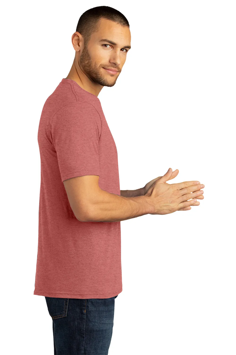 District Mens Perfect DTG Short Sleeve Crewneck T-Shirt - Blush Frost  Buy new Clothing District