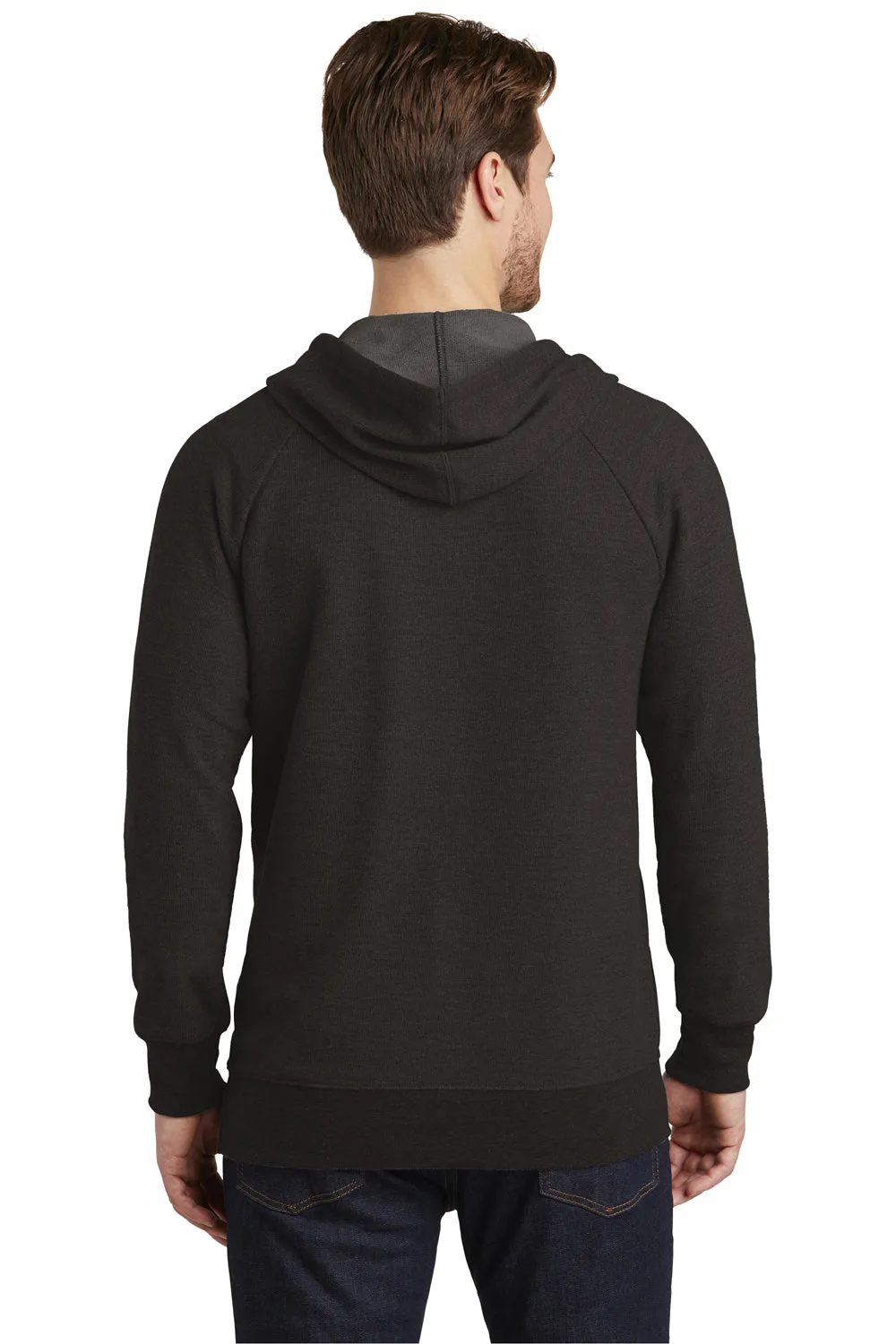 District Mens Perfect French Terry Hooded Sweatshirt Hoodie w/ Pouch Pocket - Black  Buy new Clothing District