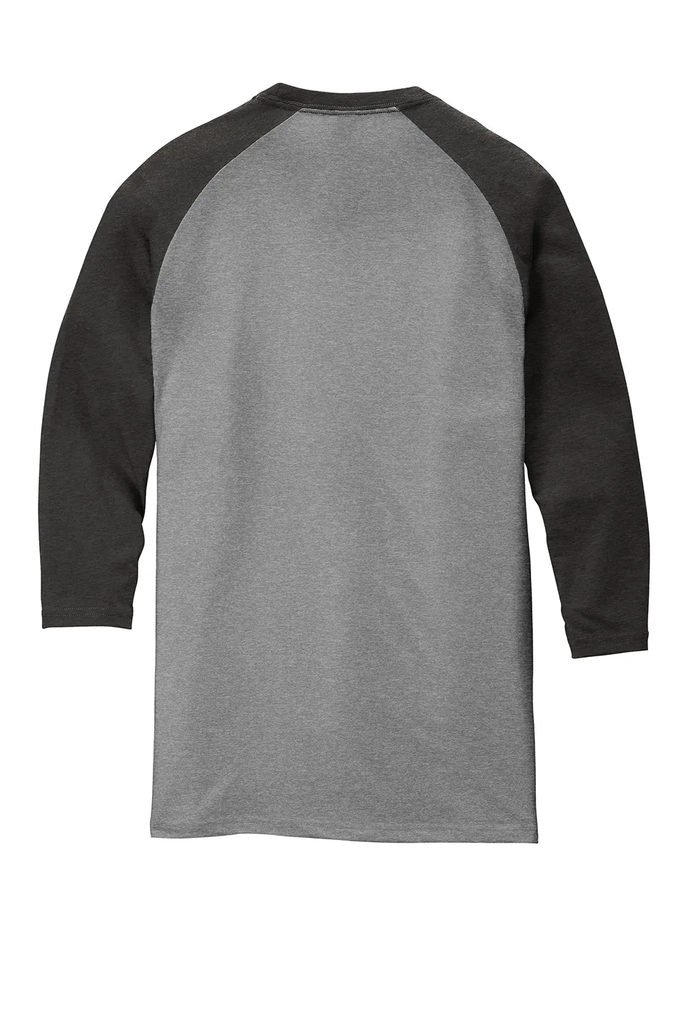 District Mens Perfect Tri 3/4 Sleeve Crewneck T-Shirt - Grey Frost/Black  Buy new Clothing District