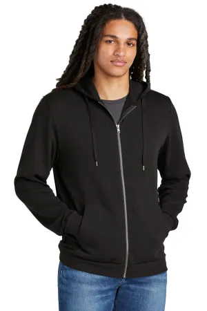 District Mens Perfect Tri Fleece Full Zip Hooded Sweatshirt Hoodie w/ Pockets - Black  Buy new Clothing District