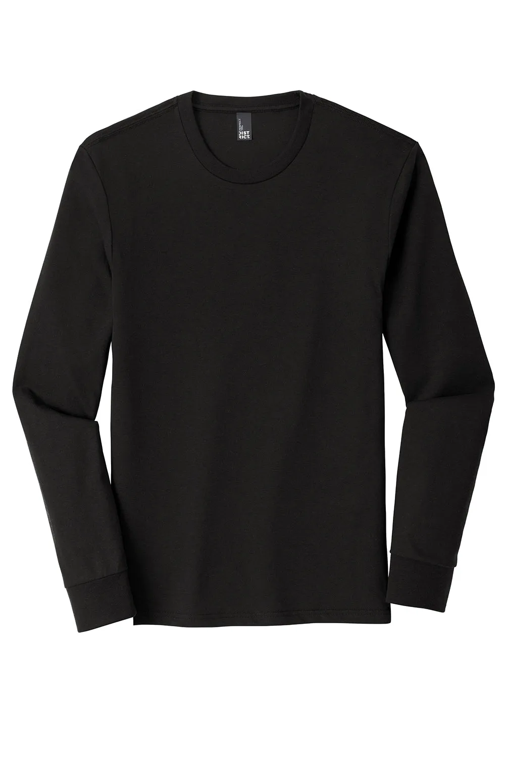 District Mens Perfect Tri Long Sleeve Crewneck T-Shirt - Black Frost  Buy new Clothing District