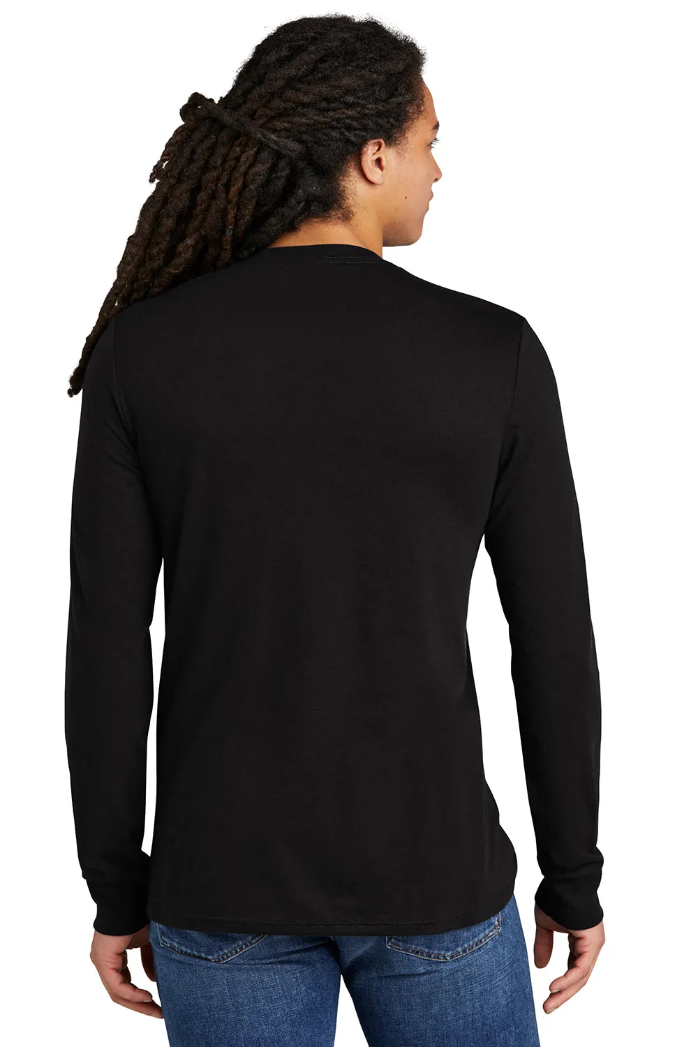 District Mens Perfect Tri Long Sleeve Crewneck T-Shirt - Black Frost  Buy new Clothing District